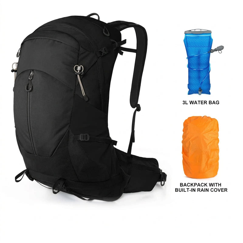 Waterproof Hiking Backpack with Rain Cover – Lightweight Travel & Camping Daypack