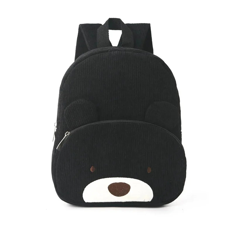Personalized Bear Kids Backpack | Plush Corduroy School Bag