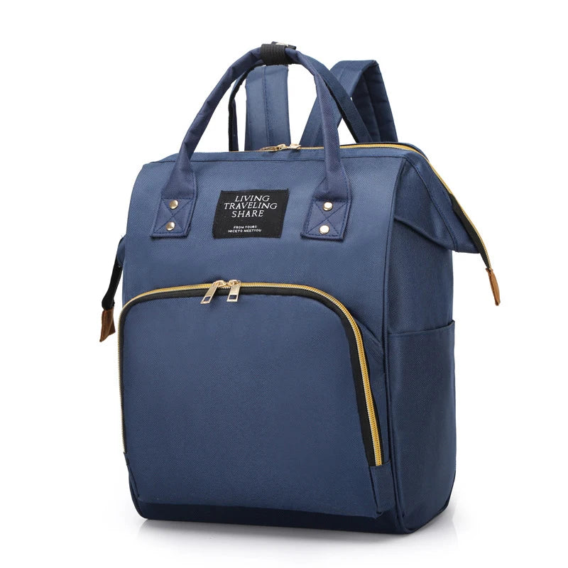 Large Canvas Maternity Bag – Insulated Bottle Storage & Travel Organizer