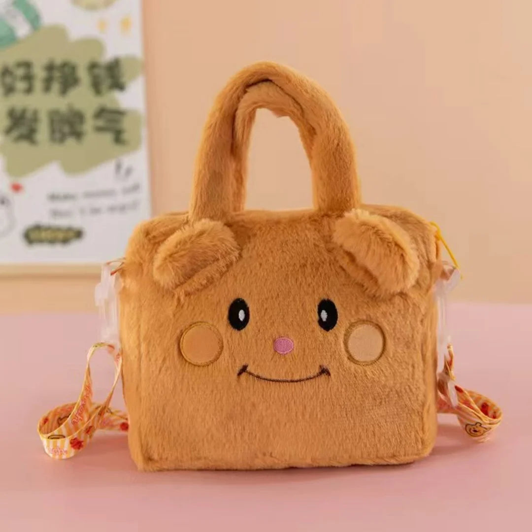 Sanrio Plush Handbag – Kuromi, My Melody & Cinnamoroll Cute Storage Bag