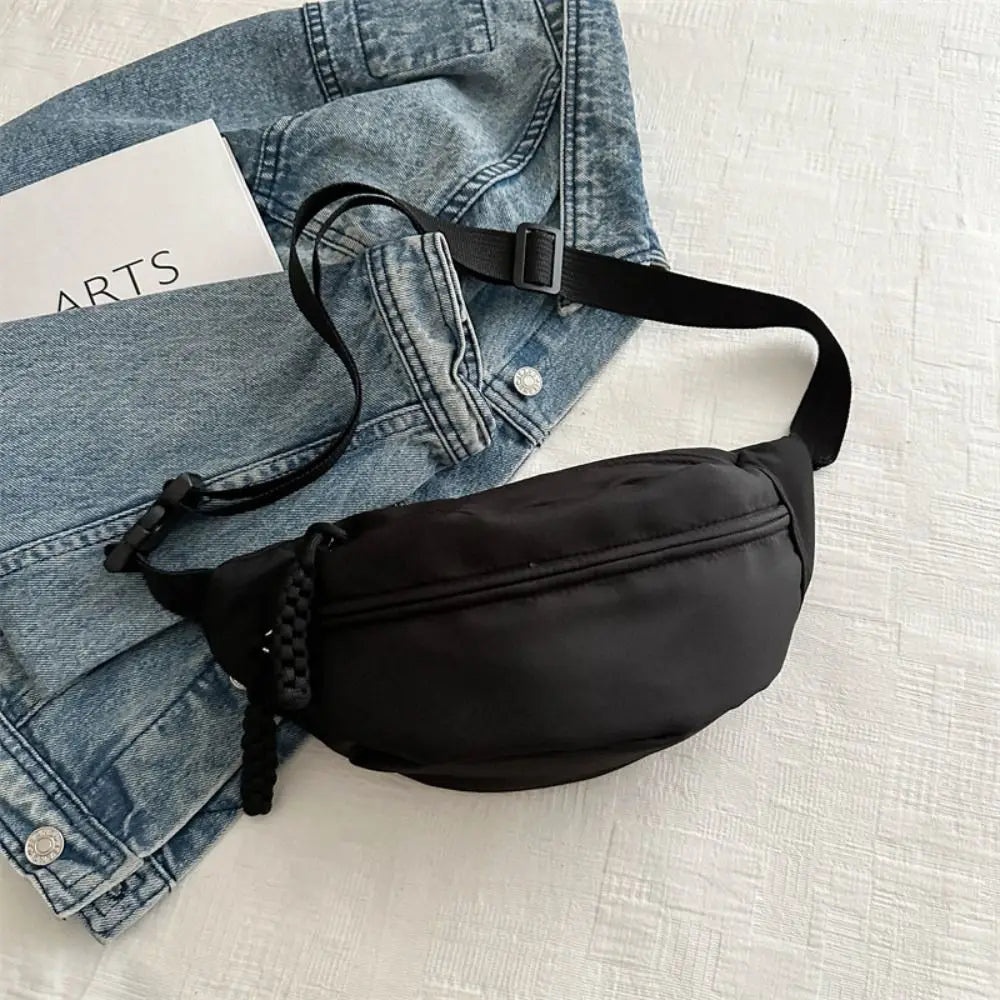 Women's Half-Moon Chest Bag – Waterproof Oxford, Large Capacity