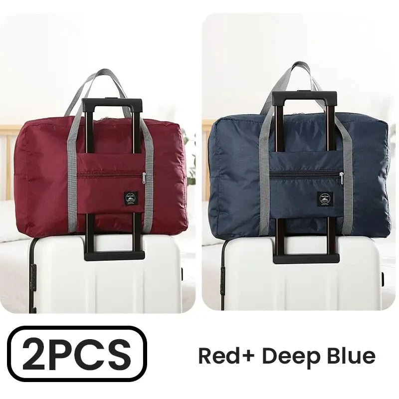 2-Pack Foldable Travel Duffel Bags – Large & Versatile