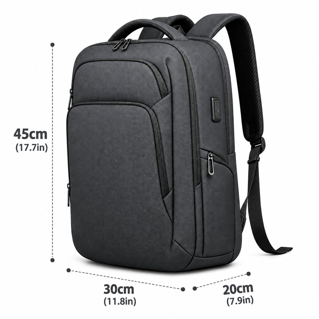 Business Backpack – Waterproof 17.3" Laptop & USB