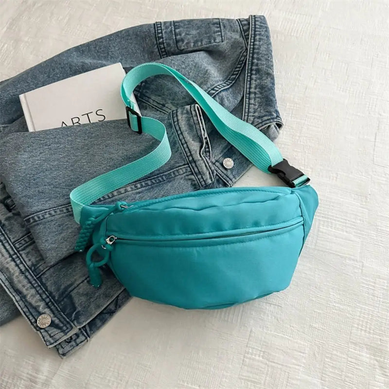Women's Half-Moon Chest Bag – Waterproof Oxford, Large Capacity