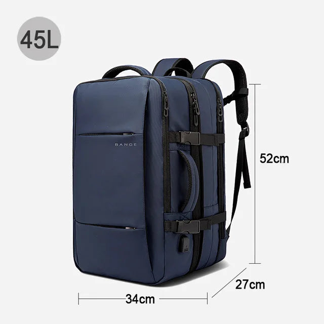 Expandable Travel Backpack for Men – Large Capacity 17.3" Laptop & Business Backpack