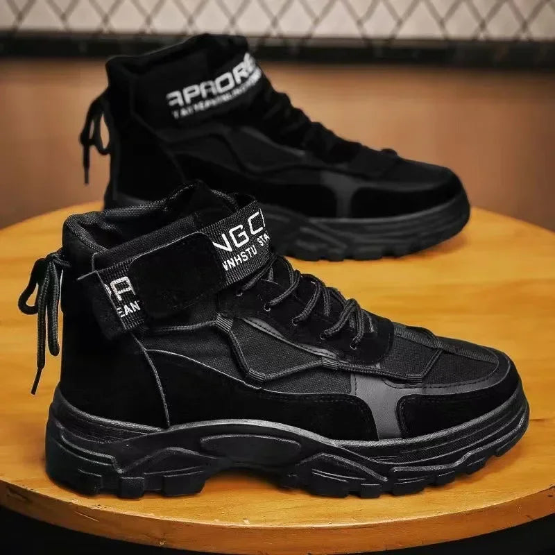 Men's Durable Military-Style Winter Leather Boot