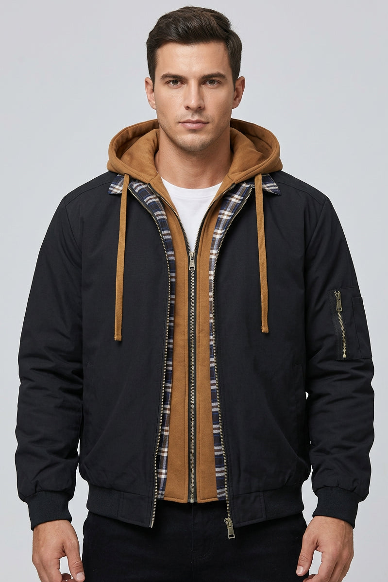 Men's Thermal Hooded Windbreaker – Warm Outdoor Winter Jacket