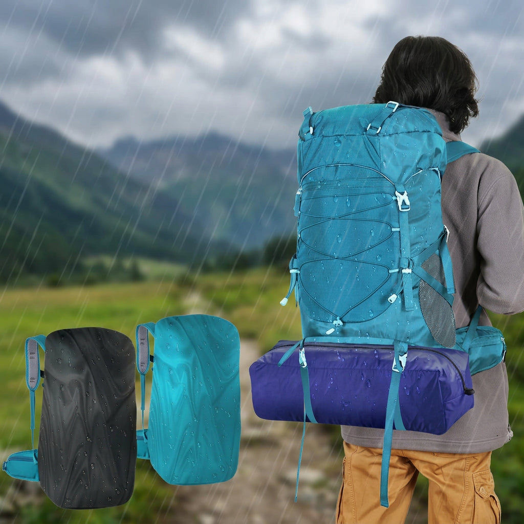 50L Hiking Backpack – Rain Cover & Outdoor Trekking