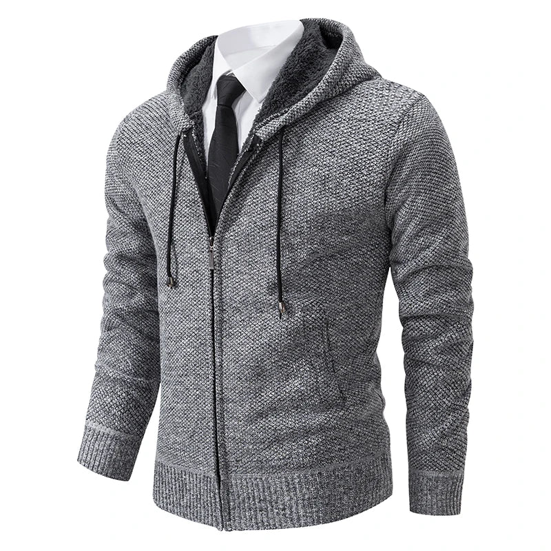Men’s Fleece Jacket – Warm Stand Collar Zip-Up
