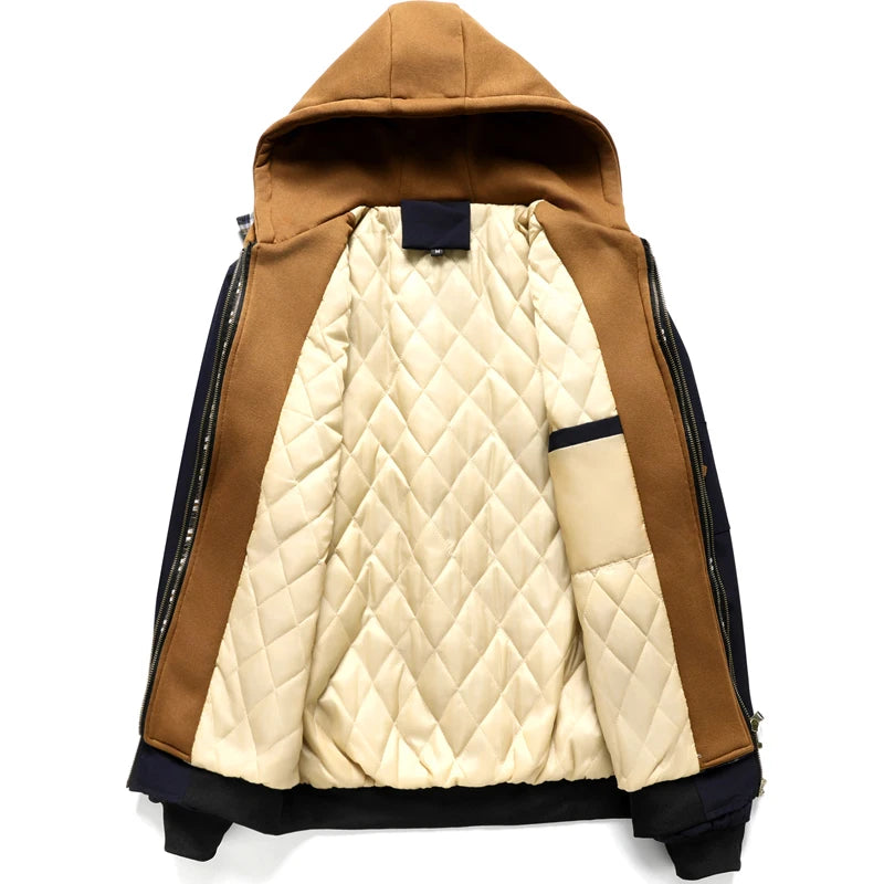 Men's Thermal Hooded Windbreaker – Warm Outdoor Winter Jacket