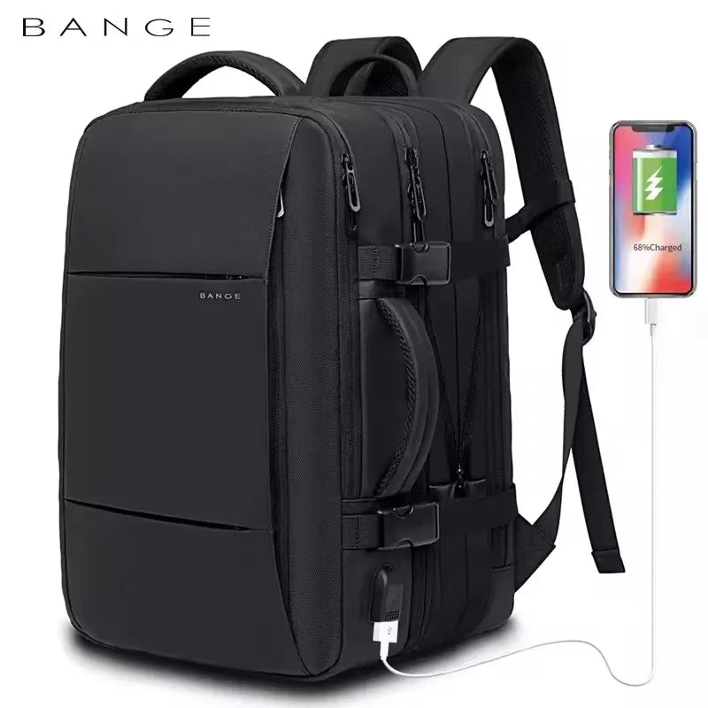 Expandable Travel Backpack for Men – Large Capacity 17.3" Laptop & Business Backpack