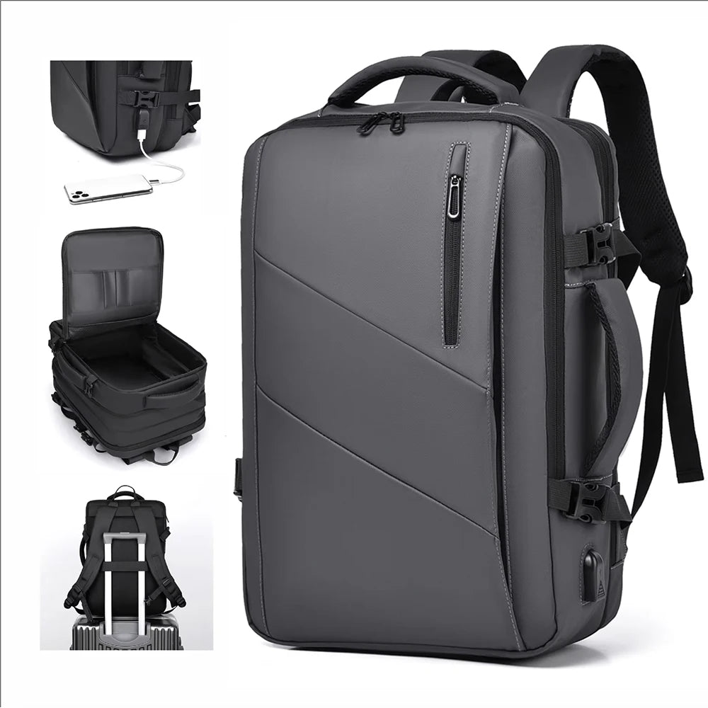 Classic Travel Backpack for Men – Large Capacity, Waterproof & Laptop Compartment