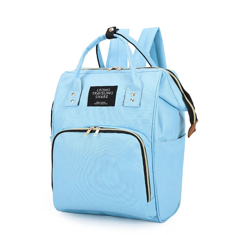 Large Canvas Maternity Bag – Insulated Bottle Storage & Travel Organizer