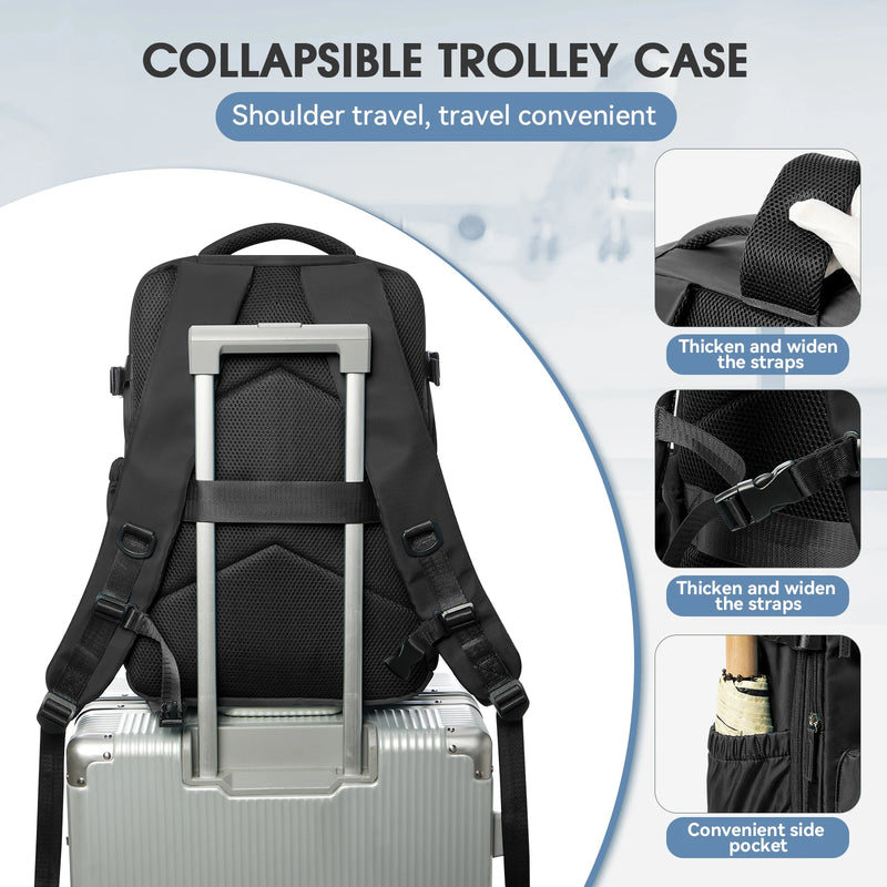 Expandable Travel Backpack – Large Capacity Laptop Backpack for Business, Travel & Everyday