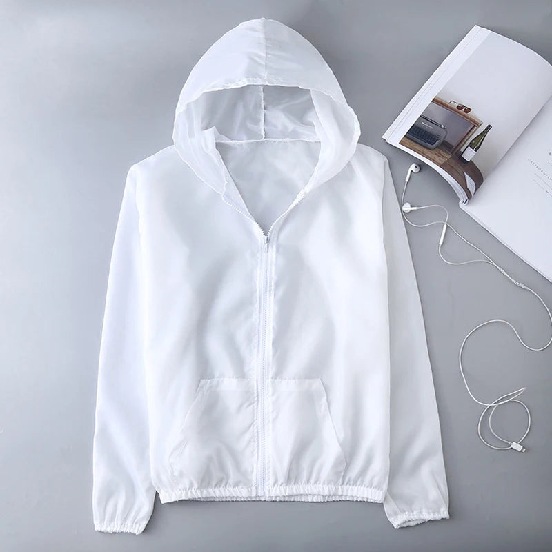 Women's UV Protection Jacket – Quick-Dry Sports Windbreaker for Running & Cycling