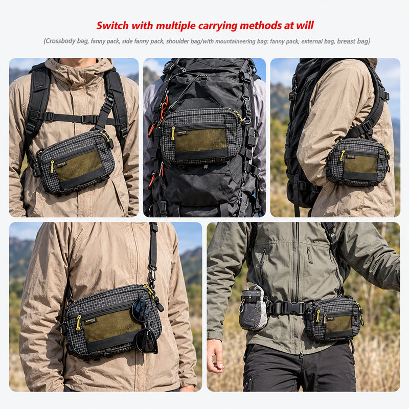 HIKEMAN 1.1L Waist Pack – Ultralight, Waterproof & Multi-Pocket