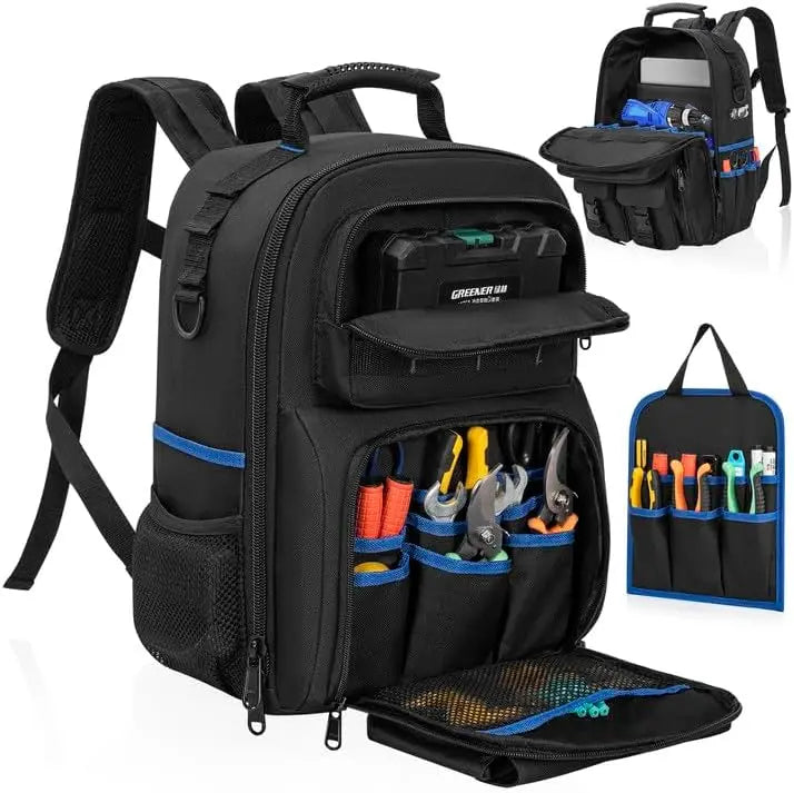 Heavy-Duty Tool Backpack – Water-Resistant, Padded & Removable Organizer