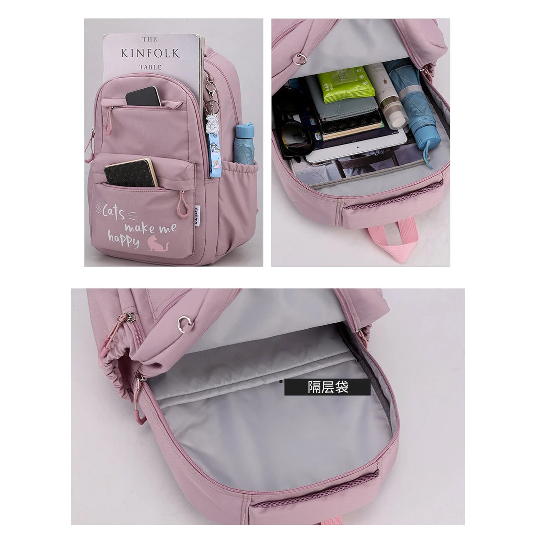 Girls’ Pink School Backpack – Cute, Stylish & Spacious