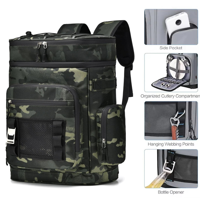 Classic Travel Backpack for Men – Large Capacity, Waterproof & Laptop Compartment