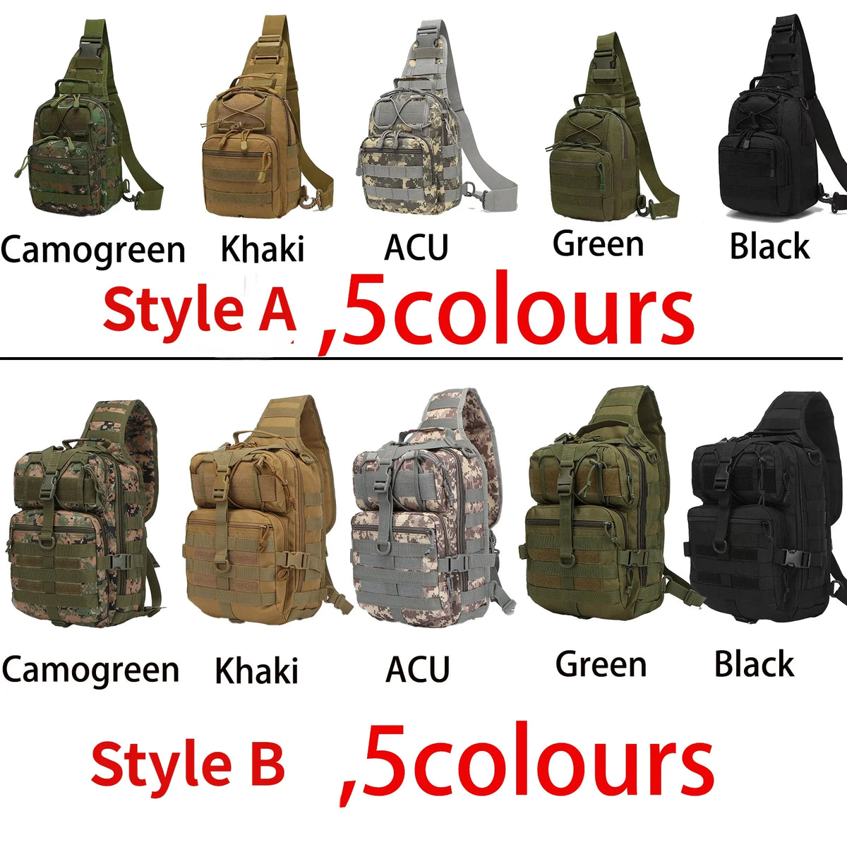 Tactical Sling Backpack – Waterproof EDC Outdoor Bag