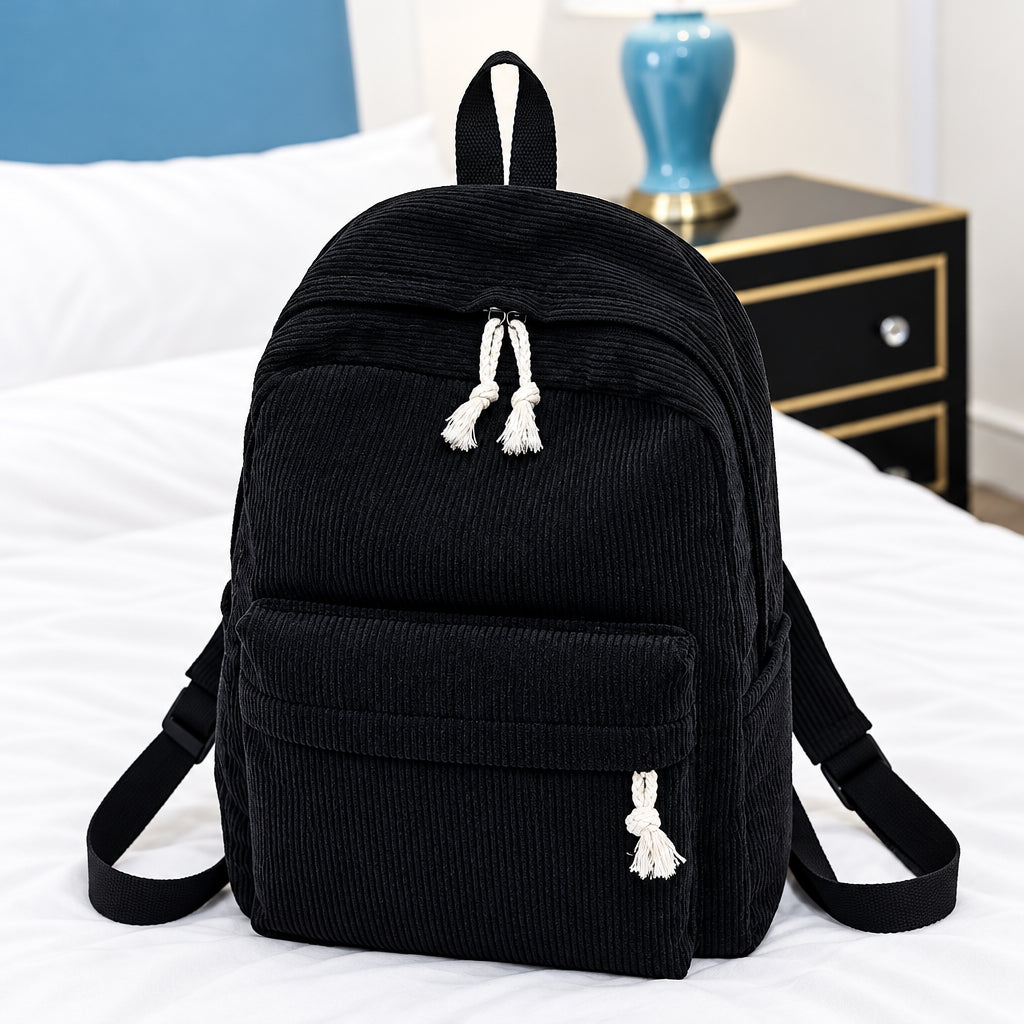 Kids Corduroy Backpack – Personalized Name & Cute School Bag