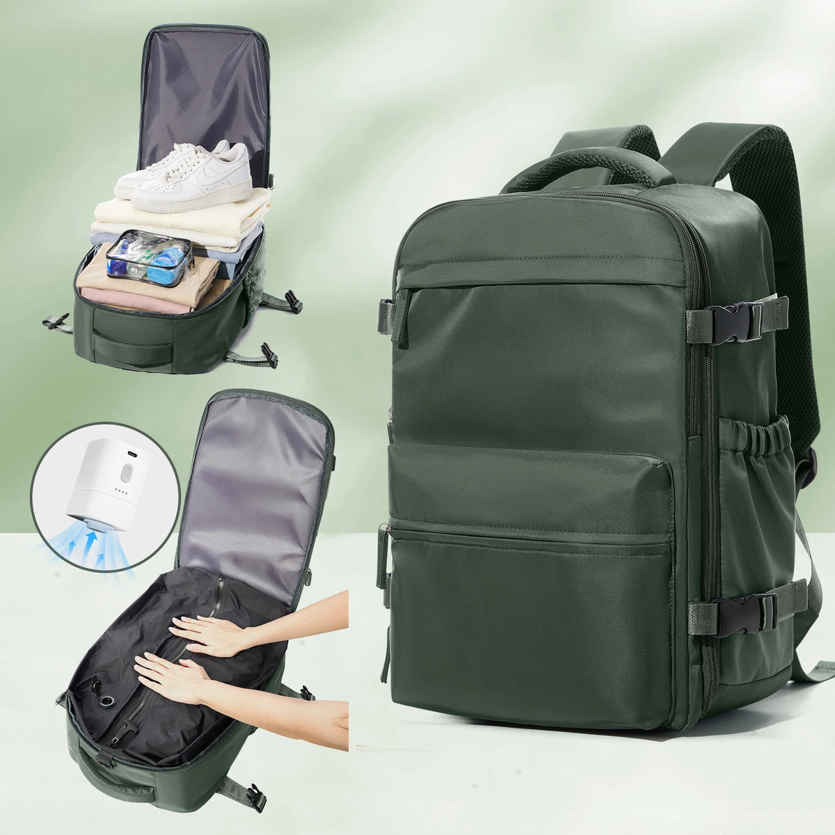 Expandable Travel Backpack – Large Capacity Laptop Backpack for Business, Travel & Everyday