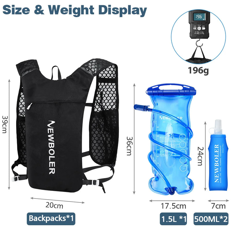 NEWBOLER Hydration Running Vest – Lightweight Trail & Cycling Backpack