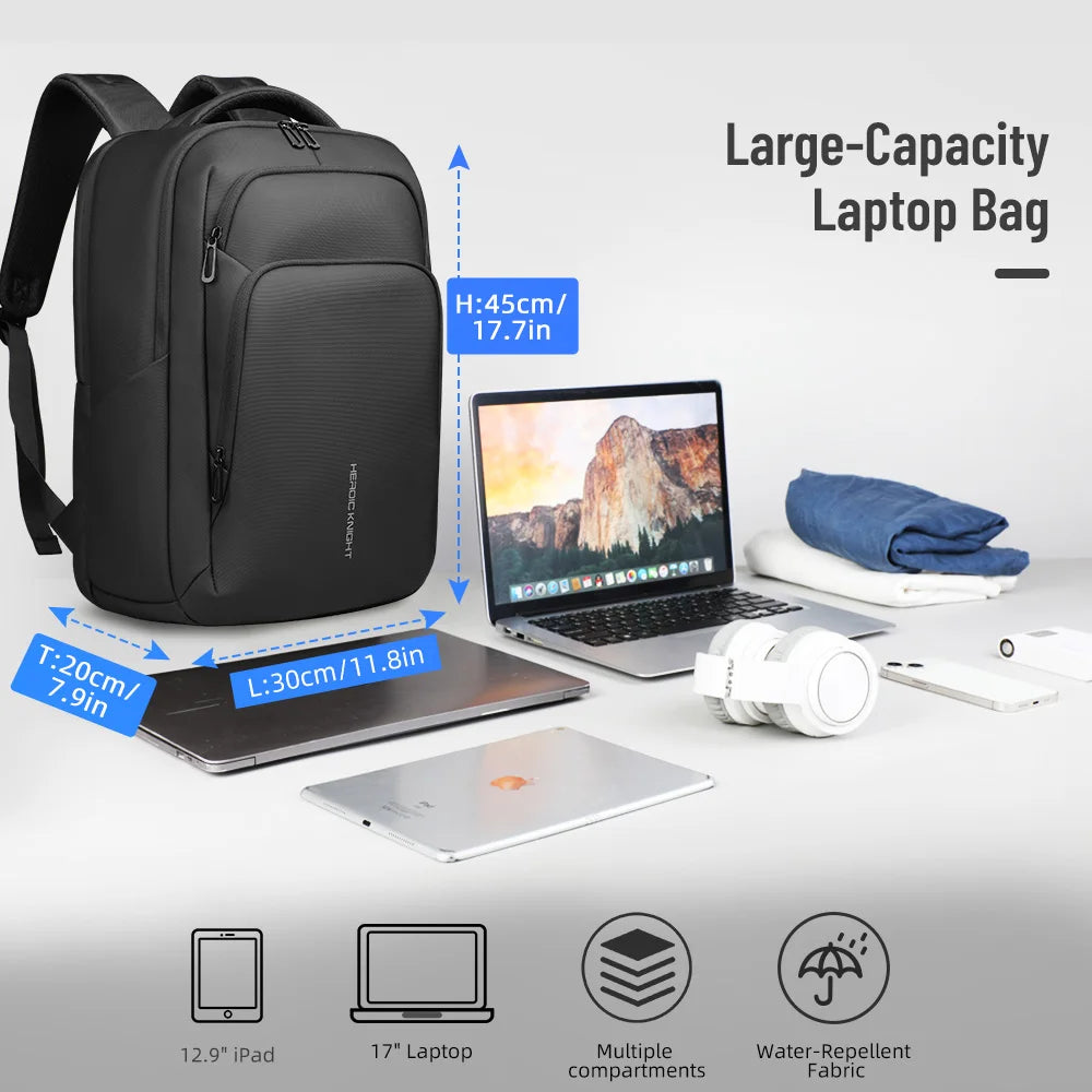 Business Backpack – Waterproof 17.3" Laptop & USB