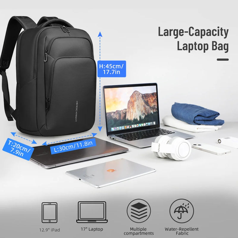Business Backpack – Waterproof 17.3" Laptop & USB