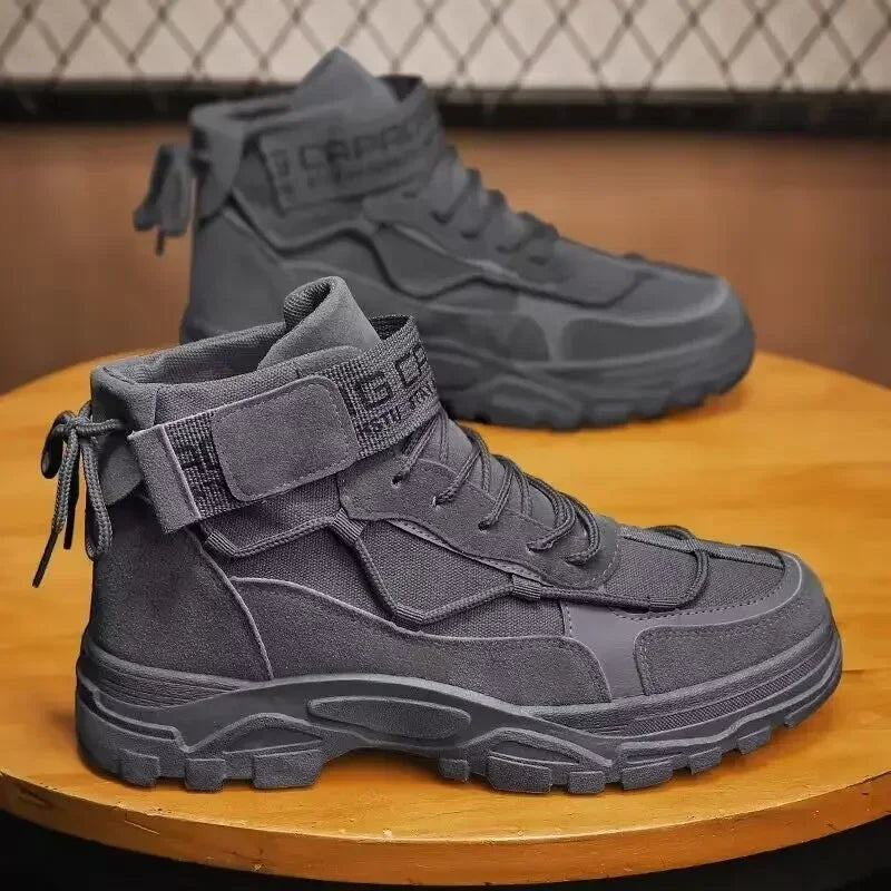 Men's Durable Military-Style Winter Leather Boot