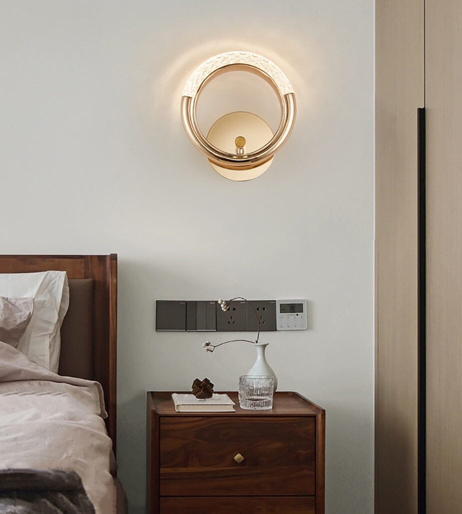 Arandela de Luxo Cristal Circular luzes Conceito 