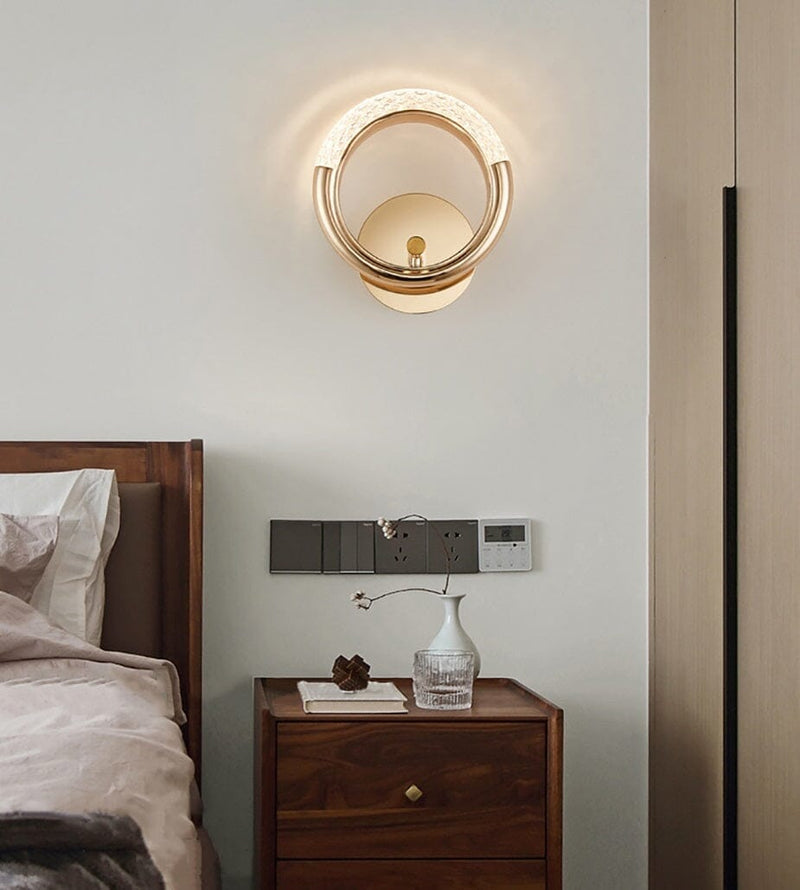 Arandela de Luxo Cristal Circular luzes Conceito 