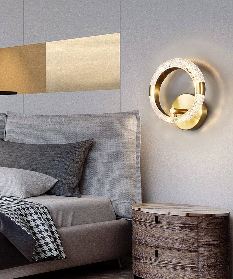 Arandela de Luxo Cristal Circular luzes Conceito 