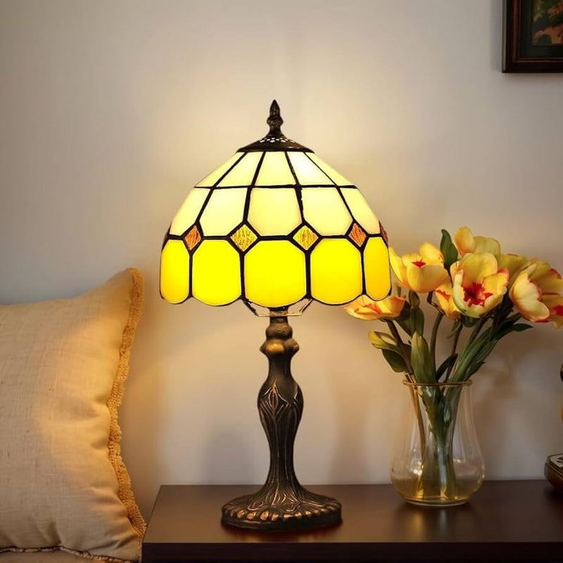 Classic Tiffany Stained Glass Table Lamp