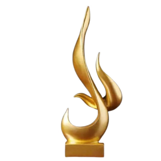 Escultura Abstrata Art Flame Decor Resina - 0076 Conceito 