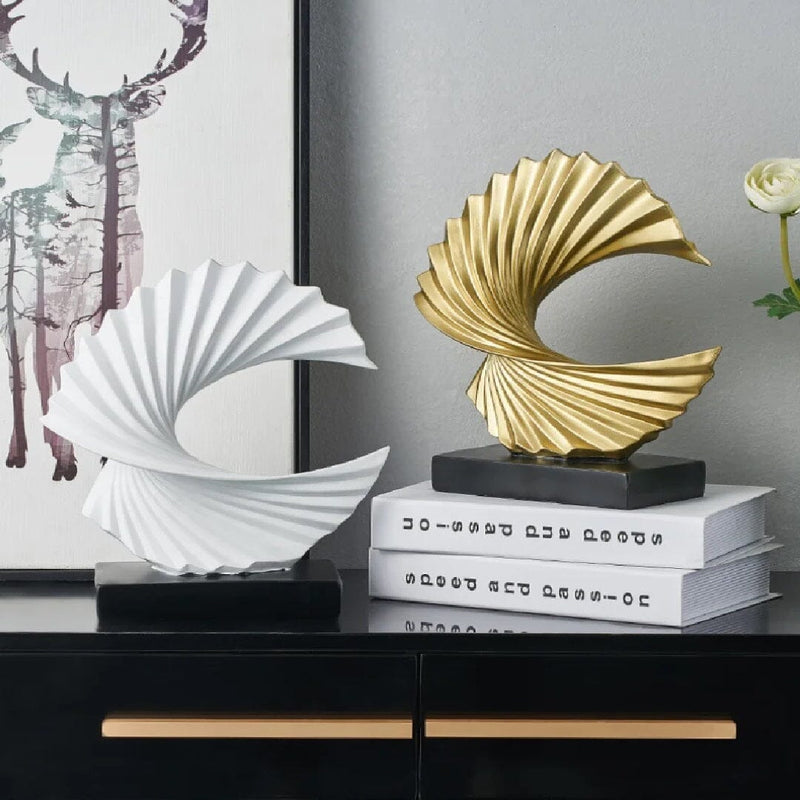 Escultura Abstrata Minimalista Luxus em Resina Resina - 0069 Conceito 