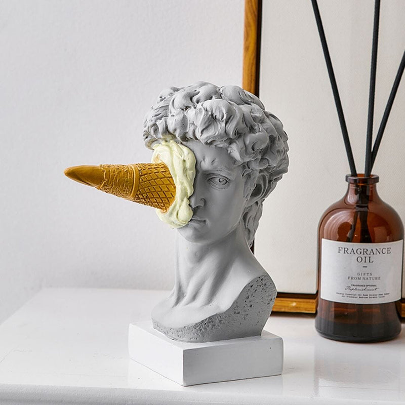 Escultura Criativa de David Sorvete Conceito Creme 