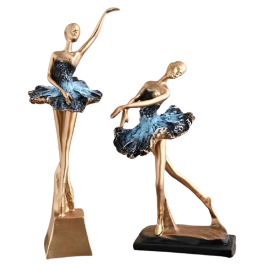 Escultura Decorativa Abstrata Bailarinas Resina - 0013 Conceito 