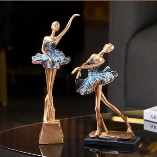 Escultura Decorativa Abstrata Bailarinas Resina - 0013 Conceito 