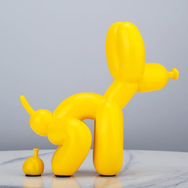 Escultura Doggy Poo 23x22cm resina projeto-150 Yellow 