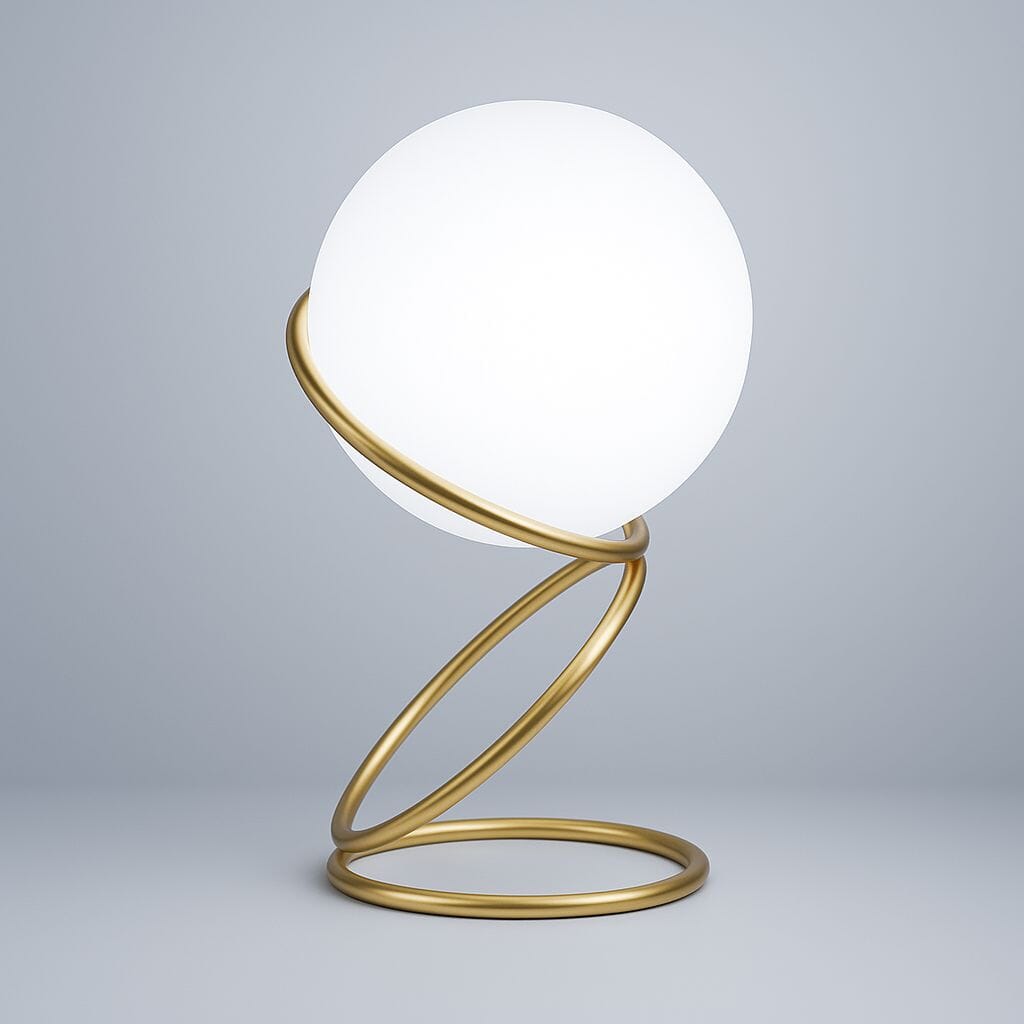 Luminária Abajur de Mesa Circular OrbyBoll 31cm Abajur - 0029 Conceito Fria 