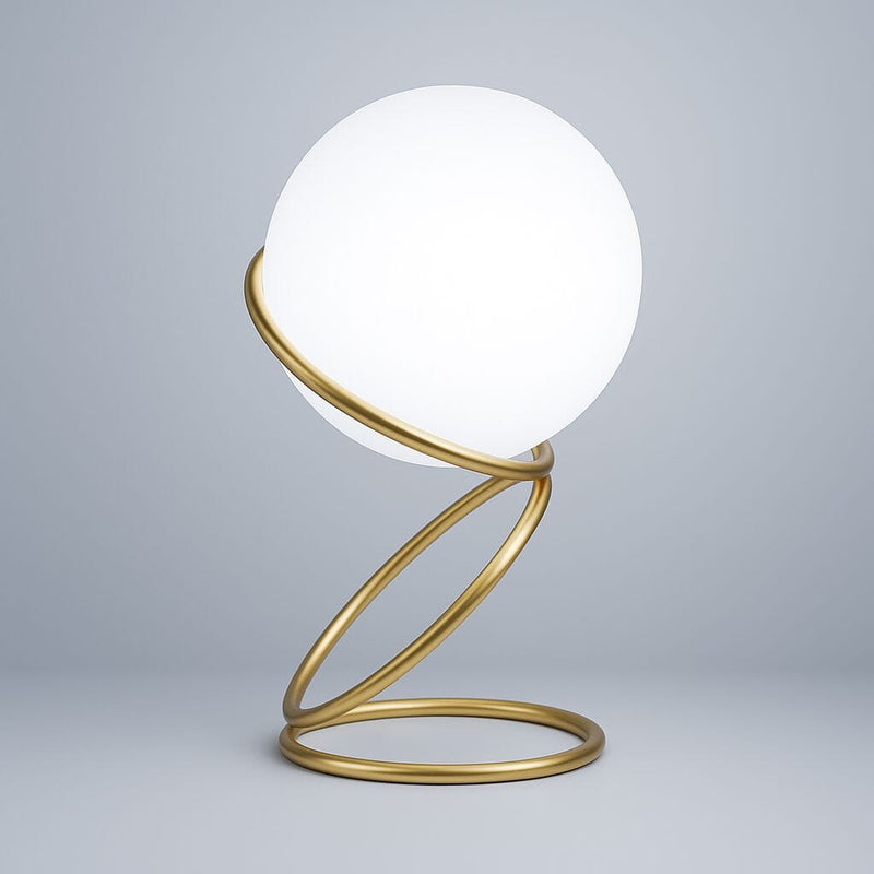 Luminária Abajur de Mesa Circular OrbyBoll 31cm Abajur - 0029 Conceito Fria 