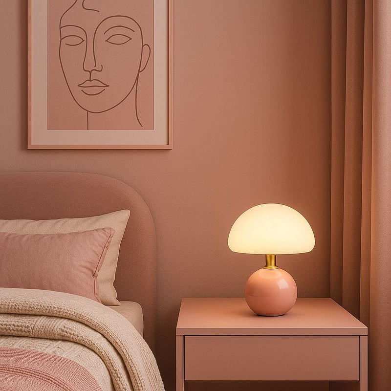 Luminária Abajur de Mesa Cogumelo Abajur - 0026 Conceito 