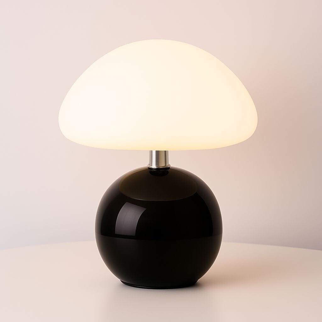 Luminária Abajur de Mesa Cogumelo Abajur - 0026 Conceito Preto 