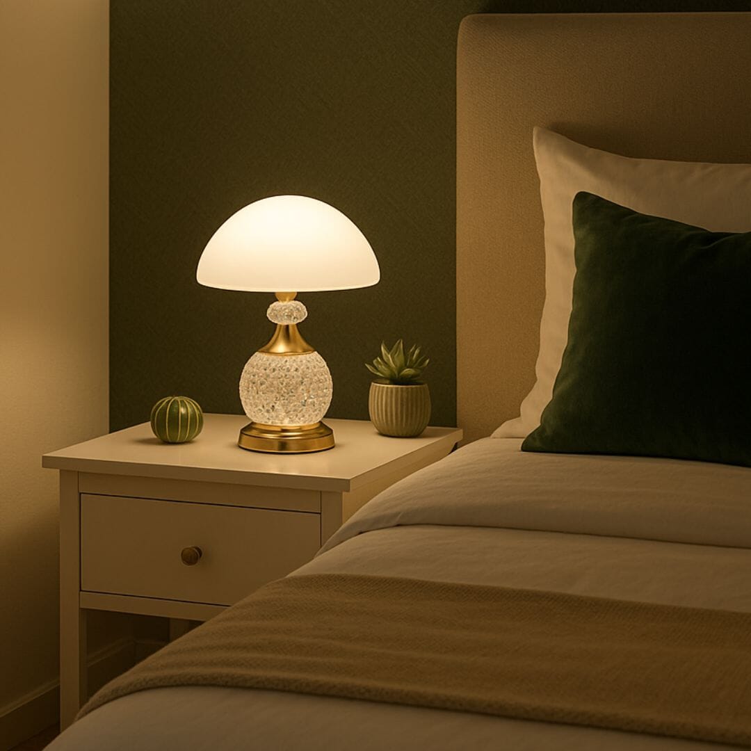 Luminária Abajur de Mesa Cogumelo Retrô Deluxe Abajur - 0039 Conceito 