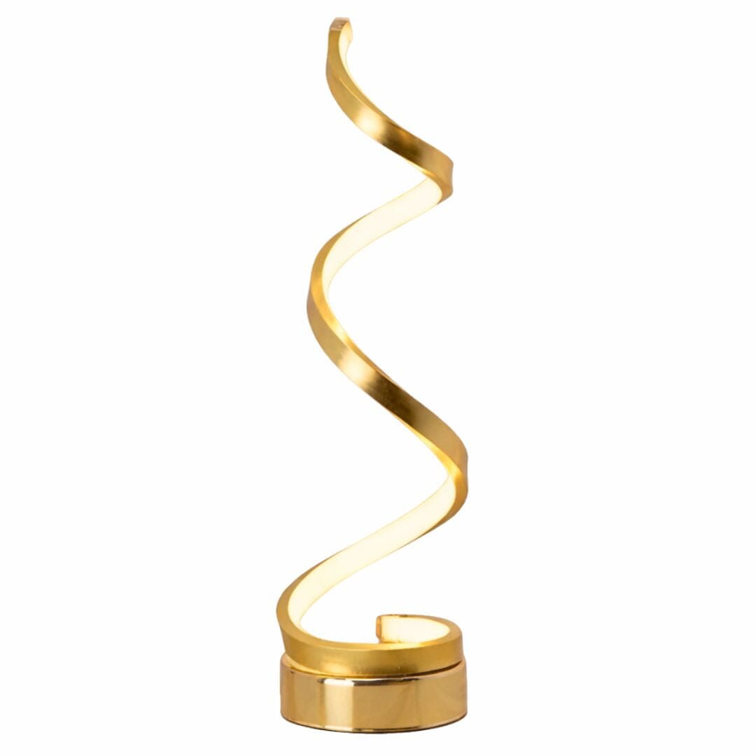 Luna Luxury Golden Spiral LED Table Lamp