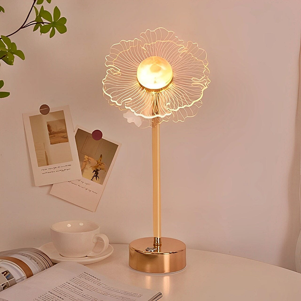 Luminária Abajur de Mesa Flower 38cm Abajur - 0006 Conceito 