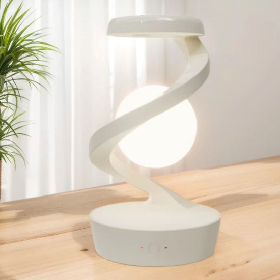 Luminária Abajur de Mesa Flying 3D Recarregamento Sem fio e RGB Abajur - 0042 Conceito Branco 