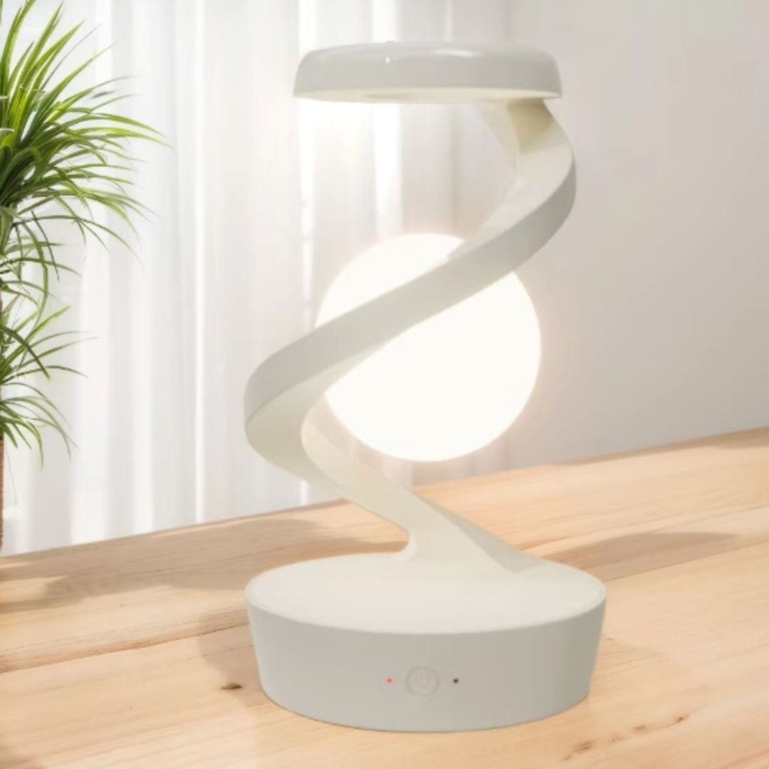 Luminária Abajur de Mesa Flying 3D Recarregamento Sem fio e RGB Abajur - 0042 Conceito Branco 