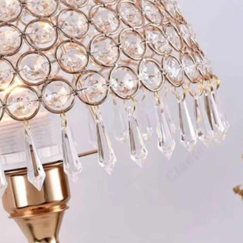 Luminária Abajur de Mesa Luxuoso Cogumelo Deluxe Crystals Abajur - 0056 Conceito 